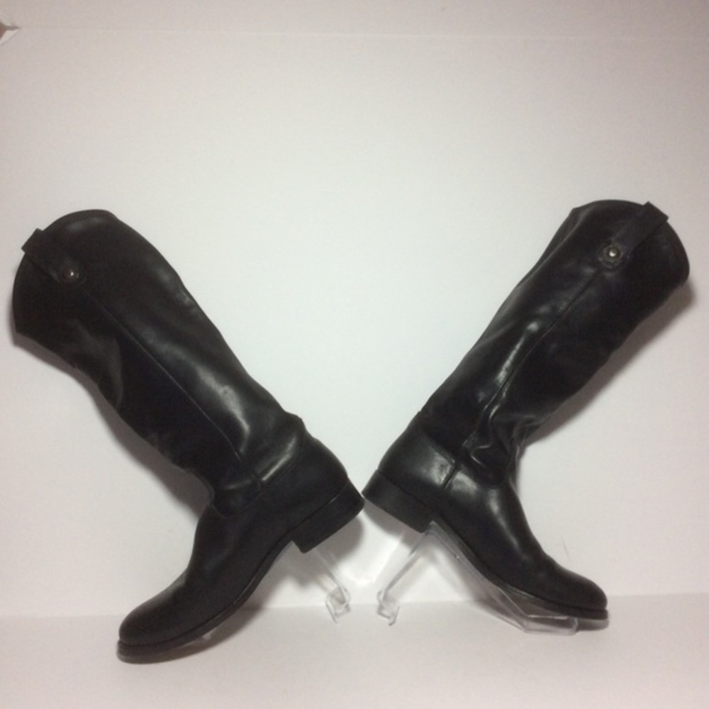 Frye Melissa Button Tall Boot Blk Leather 6.5 GUC
